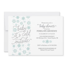 Baby Es ist kalt draußen Winter Baby Dusche