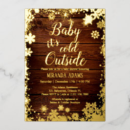 Baby es ist kalt draußen Winter Baby Dusche Folieneinladung