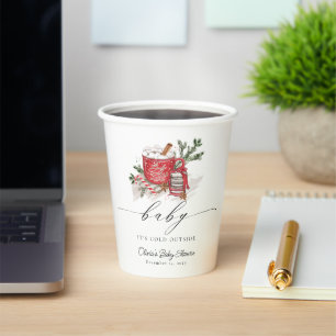 Baby Es ist kalt draußen Winter Baby Dusche Pappbecher