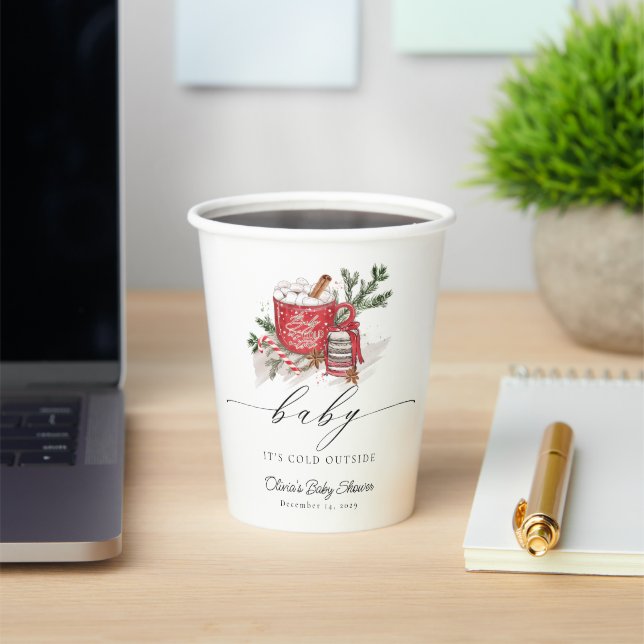 Baby Es ist kalt draußen Winter Baby Dusche Pappbecher (InSitu)