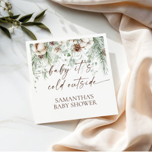 Baby Es ist kalt draußen Winter Baby Dusche Serviette