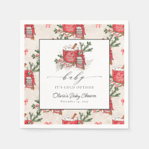 Baby Es ist kalt draußen Winter Baby Dusche Serviette