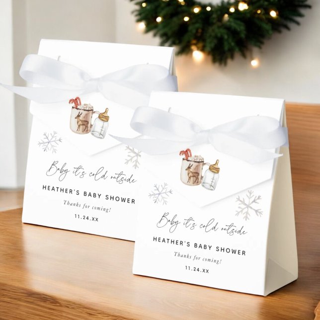 Baby Es ist kalt draußen Winter Baby Duschfavors Geschenkschachtel (Von Creator hochgeladen)