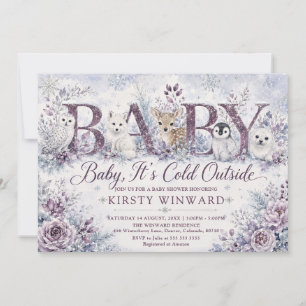 Baby, es ist kalt draußen Winter-Baby-Party Einladung