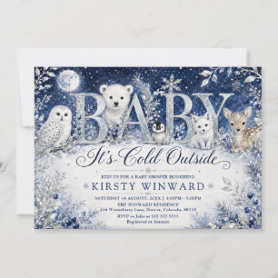 Baby, es ist kalt draußen Winter-Baby-Party Einladung