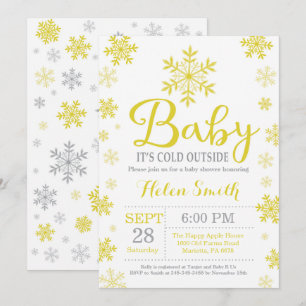 Baby, es ist kalt draußen Winter-Baby-Party Einladung