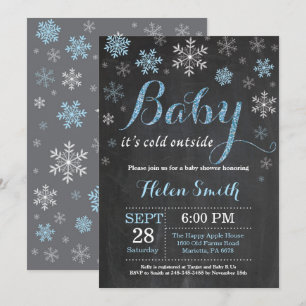 Baby, es ist kalt draußen Winter-Baby-Party Einladung