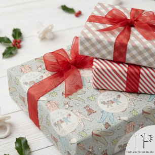Baby es ist kalt draußen Winter-Baby-Party Geschenkpapier Set