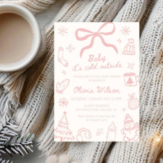 Baby, es ist kalt draußen Winter-Baby-Shower-Party Einladung