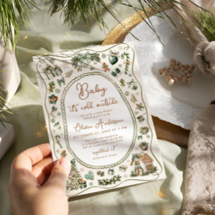 Baby es ist kalt draußen Winter neutrale Babydusch Einladung