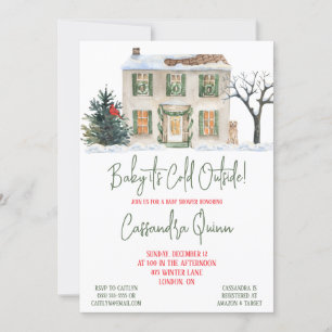 Baby Es ist kalt draußen, Winter Themed Baby Dusch Einladung