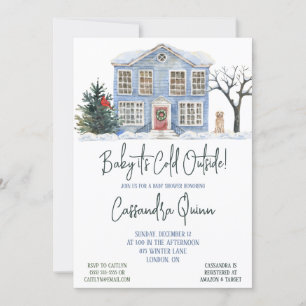 Baby Es ist kalt draußen, Winter Themed Baby Dusch Einladung