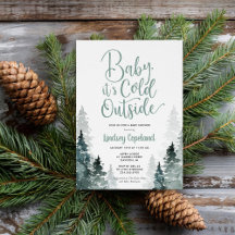 Baby, es ist kalt draußen Winter-Wald-Babyparty