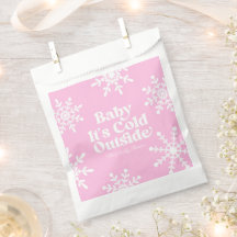 Baby Es ist kalt im Freien Pink Snowflake Babydusc