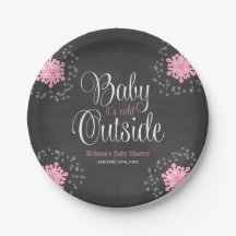 Baby Es ist kalt im Freien Rosa Schneeflocken Baby