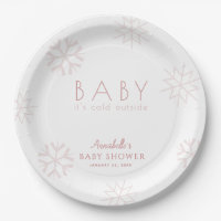 Baby Es ist kalt im Freien Rosa Schneeflocken Baby