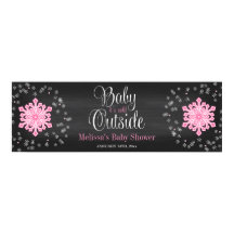 Baby Es ist kalt im Freien Rosa Schneeflocken Baby