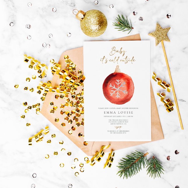 Baby Es ist kalt Outside Ornament Winter Baby Dusc Einladung (Von Creator hochgeladen)