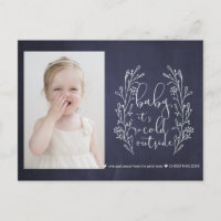 Baby Es ist kalt Outside Schneeflocken Navy White 