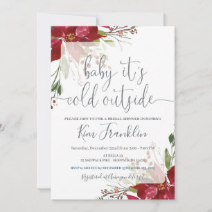 Baby es ist kalt Outside Winter Brautparty Einladung