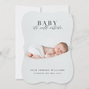 Baby es ist kalt vor dem ersten Weihnachtsfest Fot Feiertagskarte