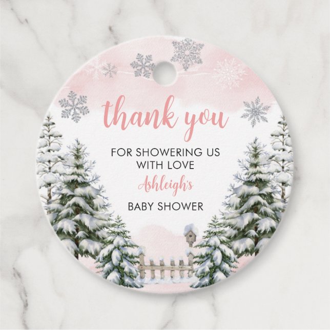 Baby es ist kalte Außendusche Geschenkanhänger (Vorderseite)