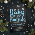 Baby Es ist kalte Outside Boys Winter Baby Dusche Folieneinladung<br><div class="desc">Feiern Sie stilvoll mit diesen süßen und sehr trendigen,  reellen Folie gepressten Baby Dusche Einladungen. Dieses Design lässt sich leicht mit Ihrer speziellen Veranstaltungssprache personalisieren und Ihre Gäste werden begeistert sein,  wenn sie diese fantastischen Einladungen erhalten.</div>