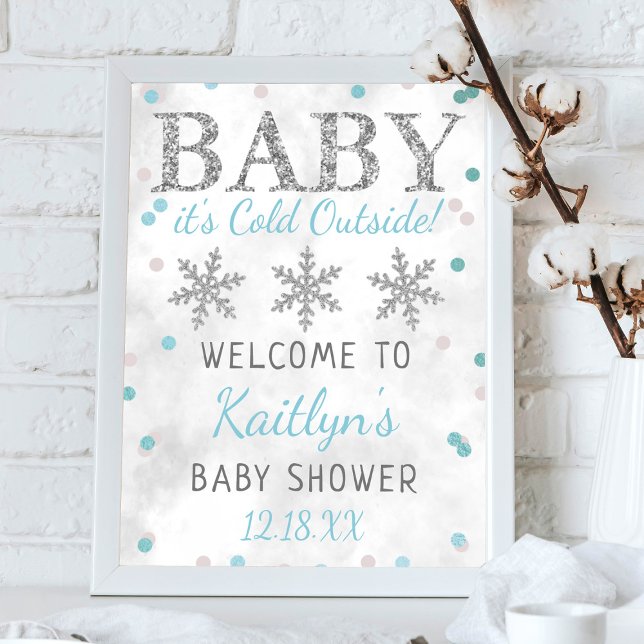 Baby Es ist kalte Outside Boys Winter Baby Dusche Poster (Von Creator hochgeladen)