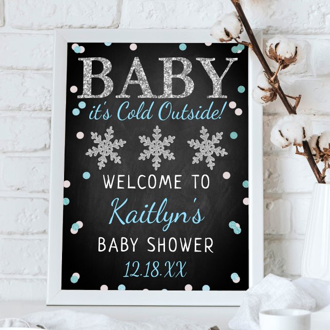 Baby Es ist kalte Outside Boys Winter Baby Dusche Poster (Von Creator hochgeladen)
