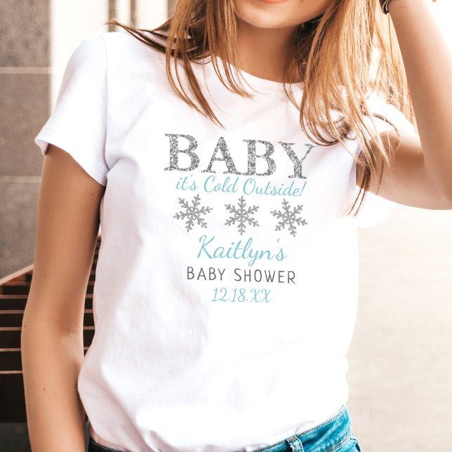 Baby Es ist kalte Outside Boys Winter Baby Dusche T-Shirt (Von Creator hochgeladen)