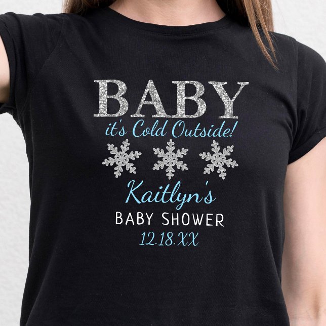 Baby Es ist kalte Outside Boys Winter Baby Dusche T-Shirt (Von Creator hochgeladen)