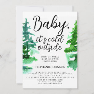 Baby, es ist kalte Outside Winter Forest Baby Dusc Einladung