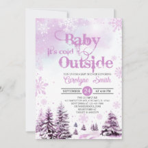 Baby es ist kalte Outside Winter Girl Babydusche