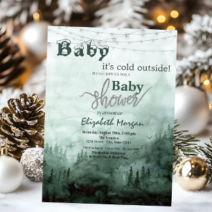 Baby Es ist kalte Pine Tree Forest Baby Dusche Einladung