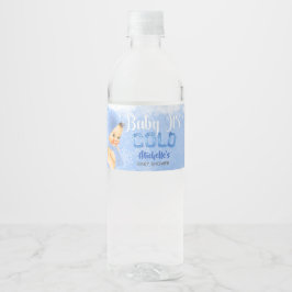 Baby Es ist kalte Schneeflocke Winter Blue Boy Dus Wasserflaschenetikett