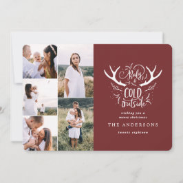 Baby es ist kalter Jungstag Weihnachten im Foto