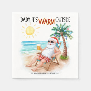 Baby, es ist warm draußen Tropisches Weihnachten S Serviette