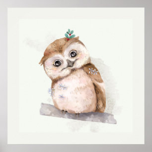 Baby-Eule-Poster Poster