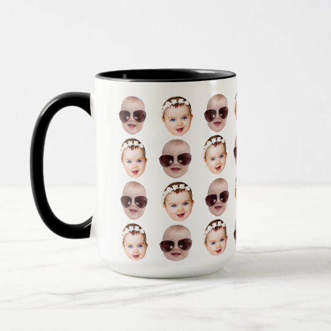 Baby Face Pattern Funny Gift Ideen für Vater Tasse (Links)