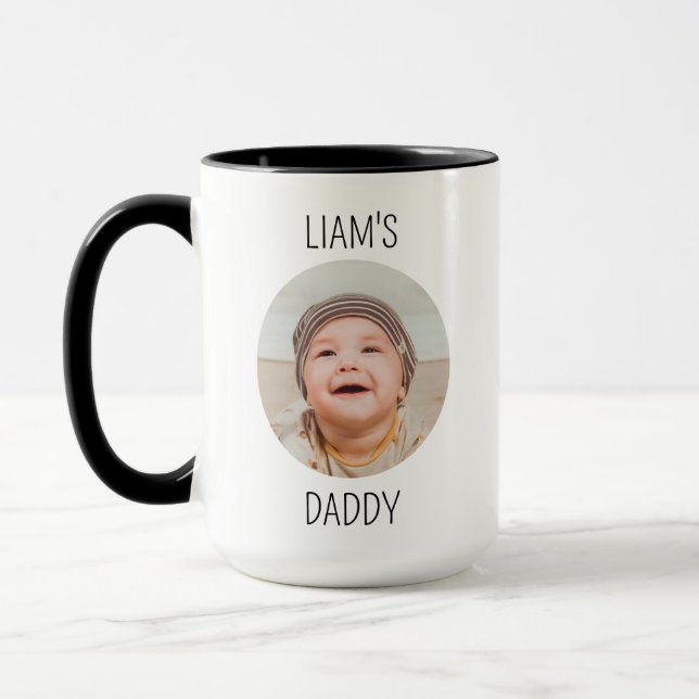 Baby Face Tasse First Vathers Day Gift, Custom Bab (Links)