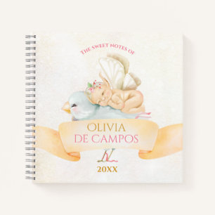 Baby Fairy and Bird Delicate Girl Sketch Book Notizbuch