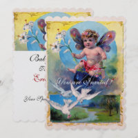 BABY FAIRY FLYING WITH DOVES