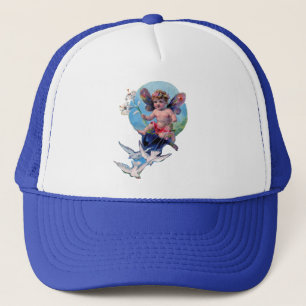 BABY FAIRY WITH DOVES TRUCKERKAPPE