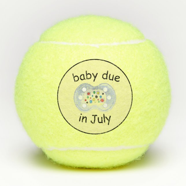 Baby fällig im Juli Tennis Balls Tennisbälle (Vorderseite)