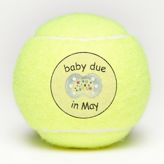 Baby fällig im May Tennis Balls Tennisbälle (Vorderseite)