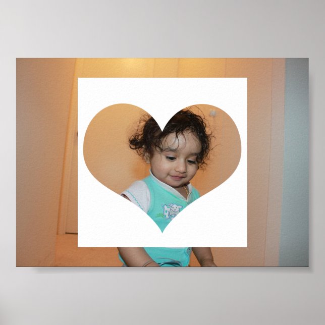 Baby Family Foto Picture Heart Son Daughter Niedli Poster (Vorne)