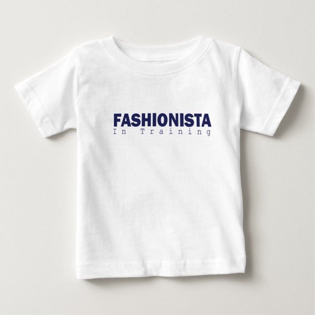 Baby: fashionista-im Training Baby T-shirt (Vorderseite)