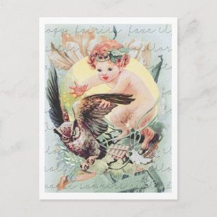 BABY FAUN "FEENLAND FANTASIE" COLLAGE POSTKARTE