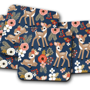 Baby Fawn Christmas   Christmas Cork Untersetzer S