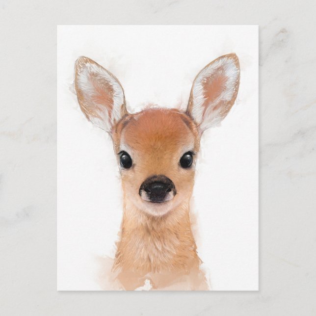 Baby Fawn Postcard Postkarte (Vorderseite)